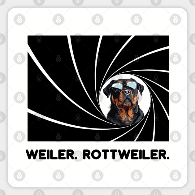 Weiler. Rottweiler. Sticker by DreaminBetterDayz